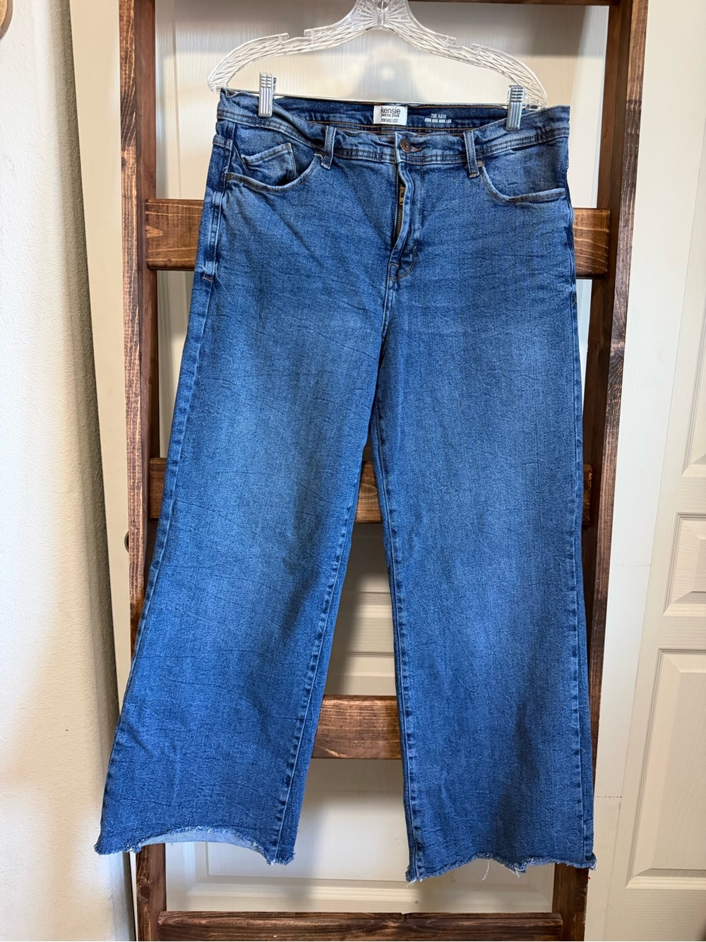 Kensie Medium Blue Wide-Leg Jeans